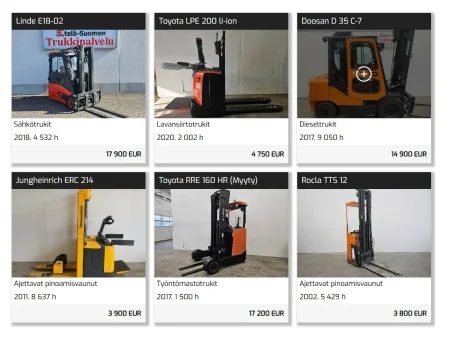 Uusimmat vaihtotrukit 